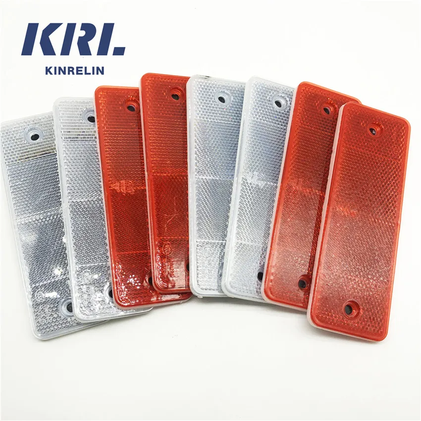 Warning Rectangular Trailer Truck Light Reflectors Adhesive Light Mount Sticker