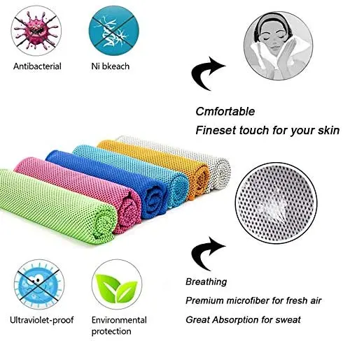 cooling towel microfiber Wholesale Mini Custom microfiber Cooling Towel with Silicone Case for Fitniss Sports Outdoor
