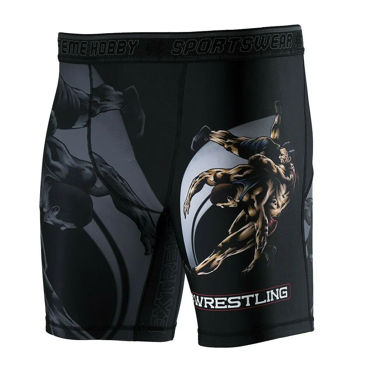 Wrestling Sublimated Vale Tudo Shorts Training GYM MMA BBJ Compression Short