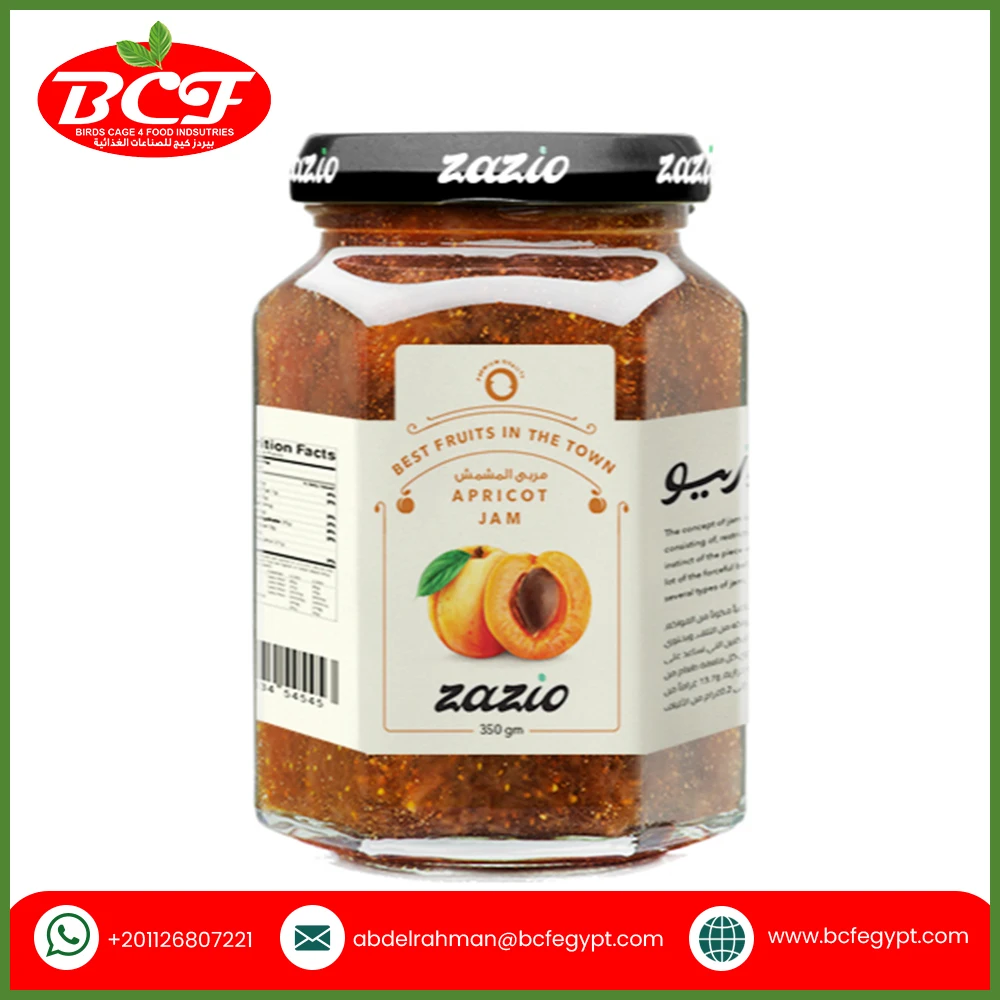 Apricot Hexagonal Jam Zazio 340g Seasonings and& Condiments Jam Supplier
