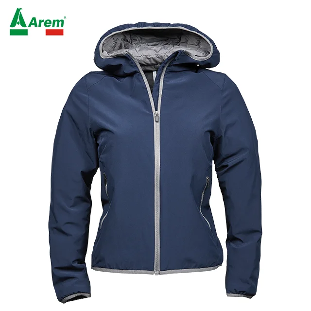 Polyester Elastane Lining DuPont padding 2layer fabric Wate Ladies Competition shape fit Jacket Full zip chin protection cuff