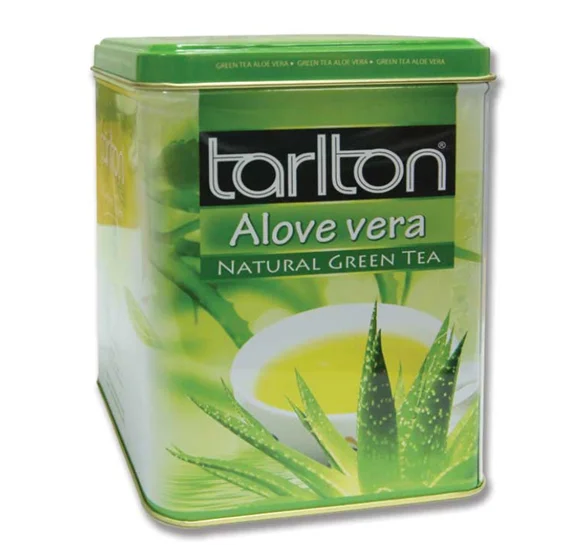 
Tarlton Aloe Vera Green Tea Loose Green Tea Packed in a Metal Tin 