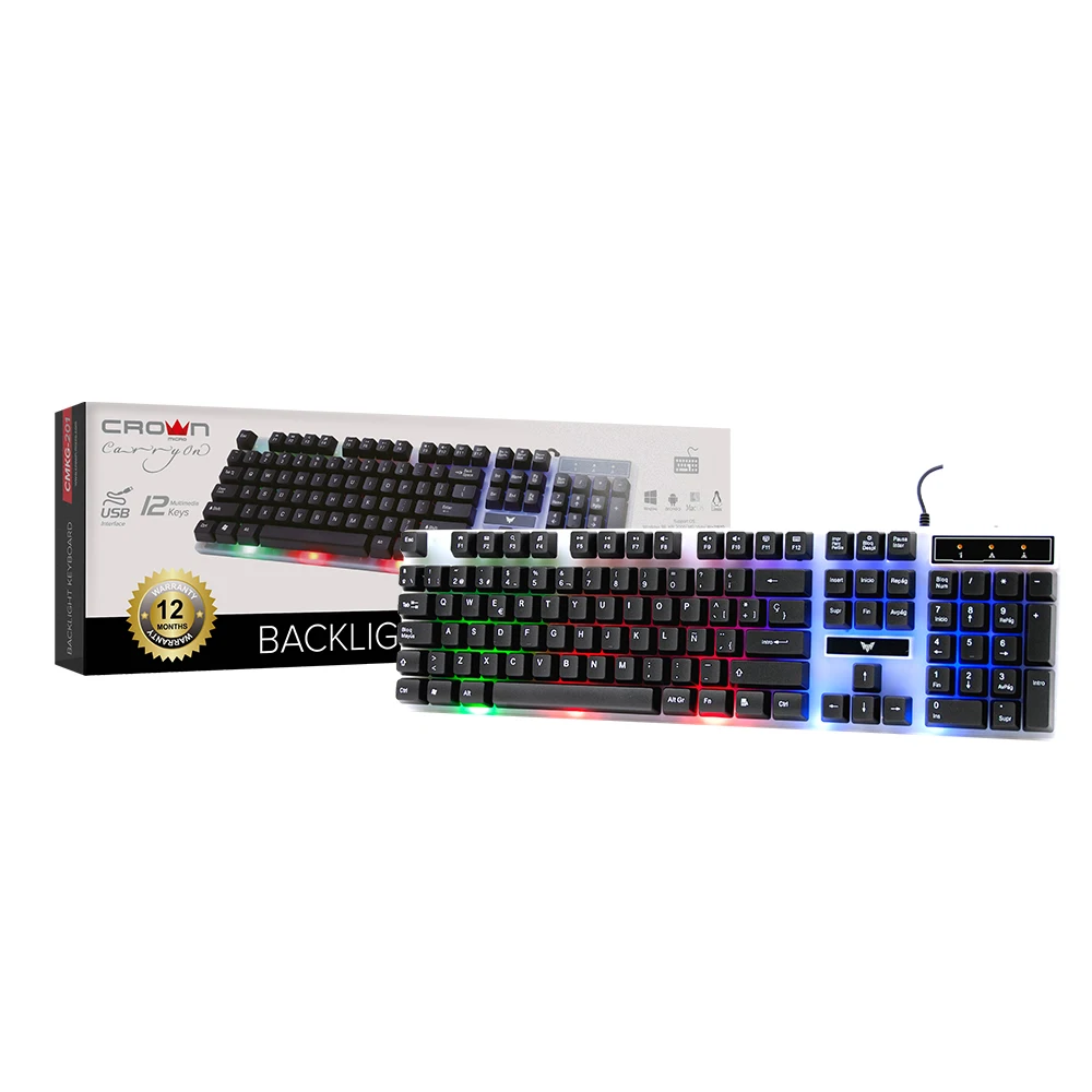 Wholesale Spanish Layout Gaming Keyboard Accessories OEM Customized Mechanical Keyboard Gamer PC Keyboard