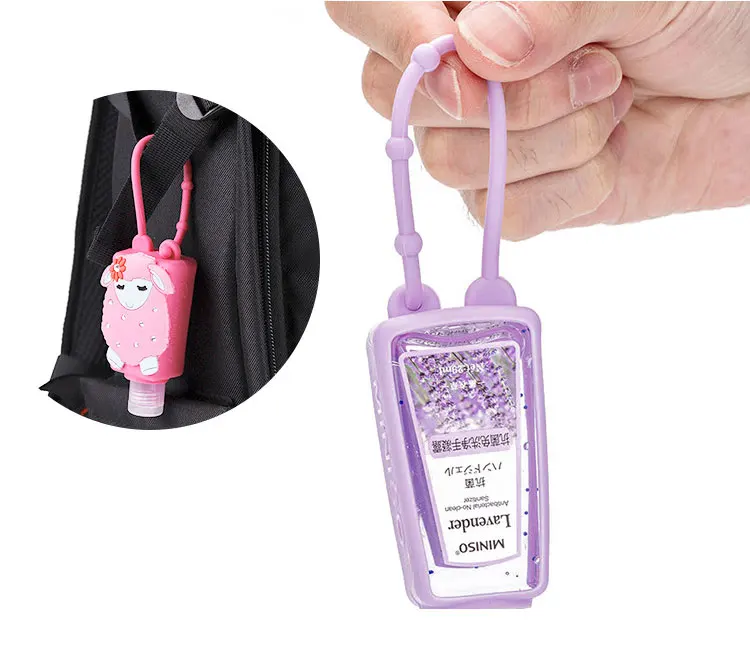 Silicone cartoon design hand 30ml 50ml sanitizer bottle holder