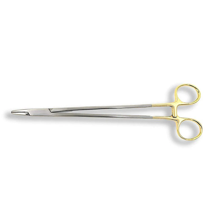 Драйвер держателя Шовной нити с вставками из карбида вольфрама и золотыми кольцами-премиум-класса