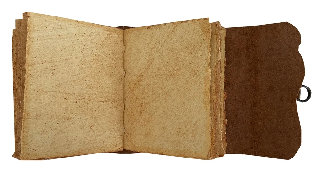 Vintage Brown Antique Garden Flower Embossed Soft Leather Bound Pencil Lock Journal Handmade Notebook Blank Spell Book Diary