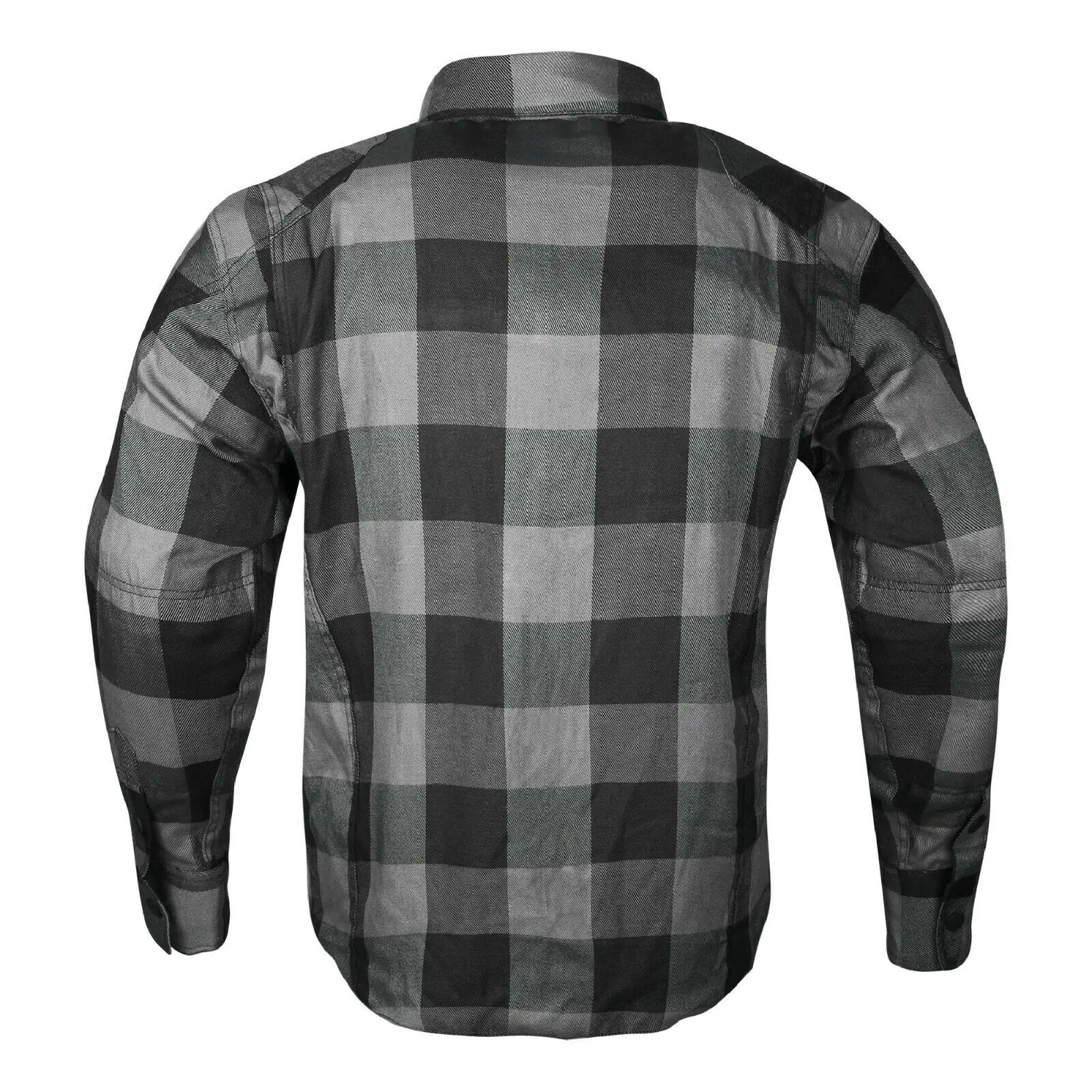 Mens Biker Motorcycle Flannel Lumberjack Shirt LARGE Made with Dupont armoured CE