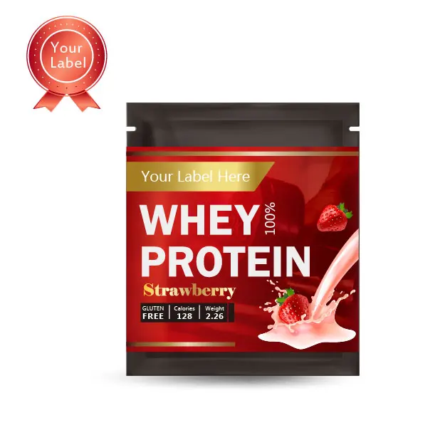 increase muscle mass 25ml strawberry flavor whey protein powder