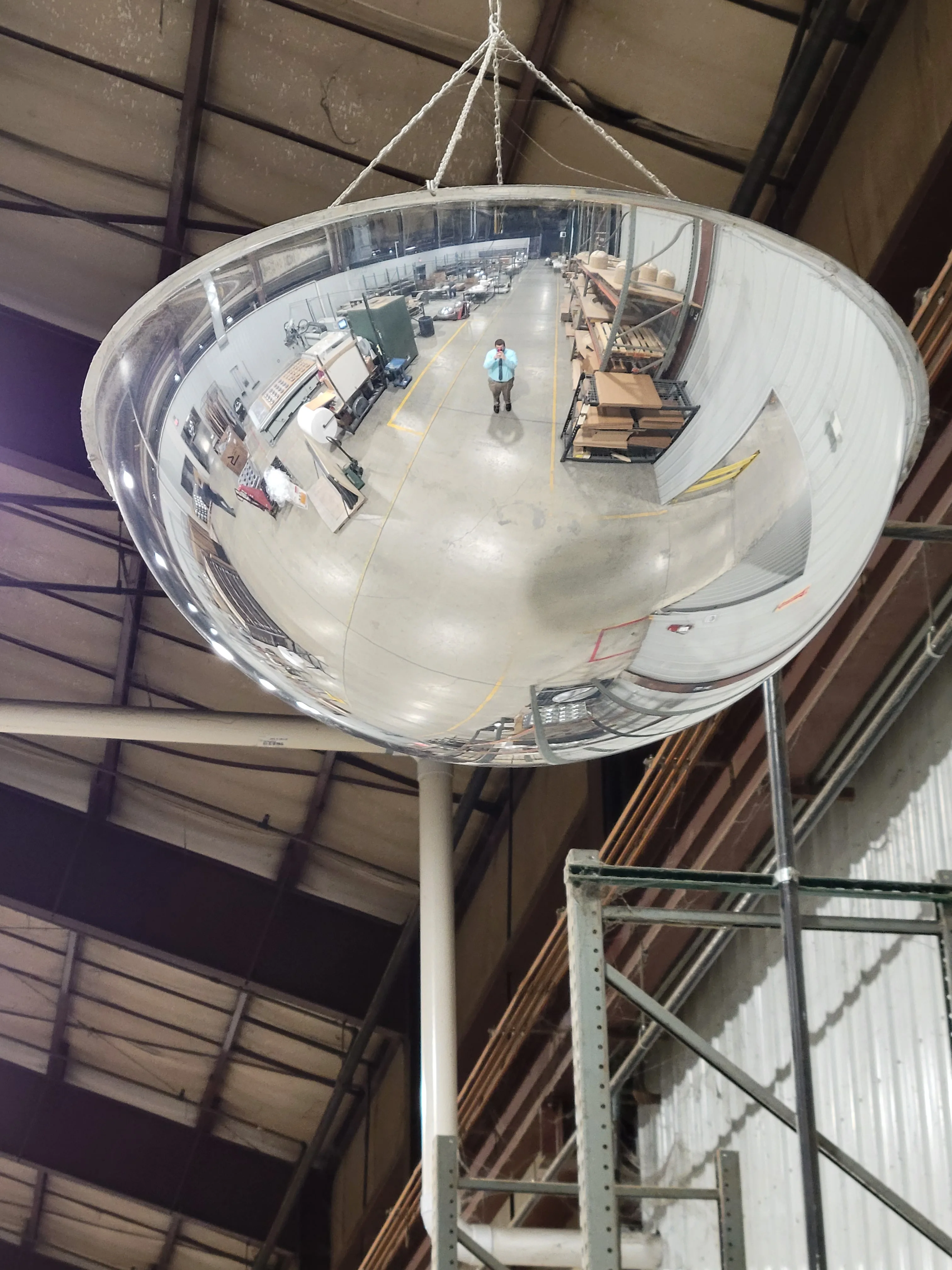 Зеркало Replex, 18 дюймов/45 см, акриловое, с белым фланецем