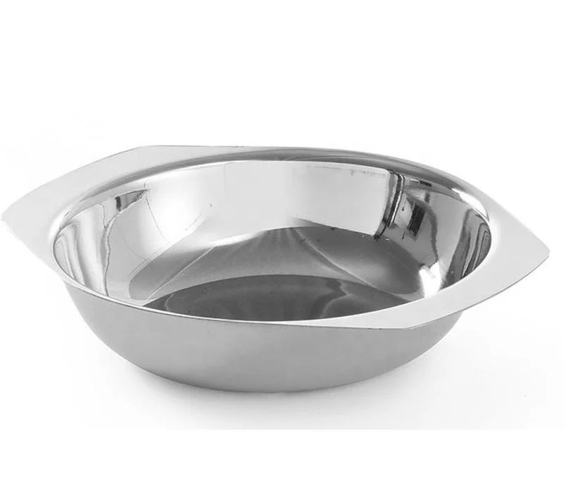 Round Stainless Steel Metal Restaurant Catering Vegetable Serving Dishes With Lid