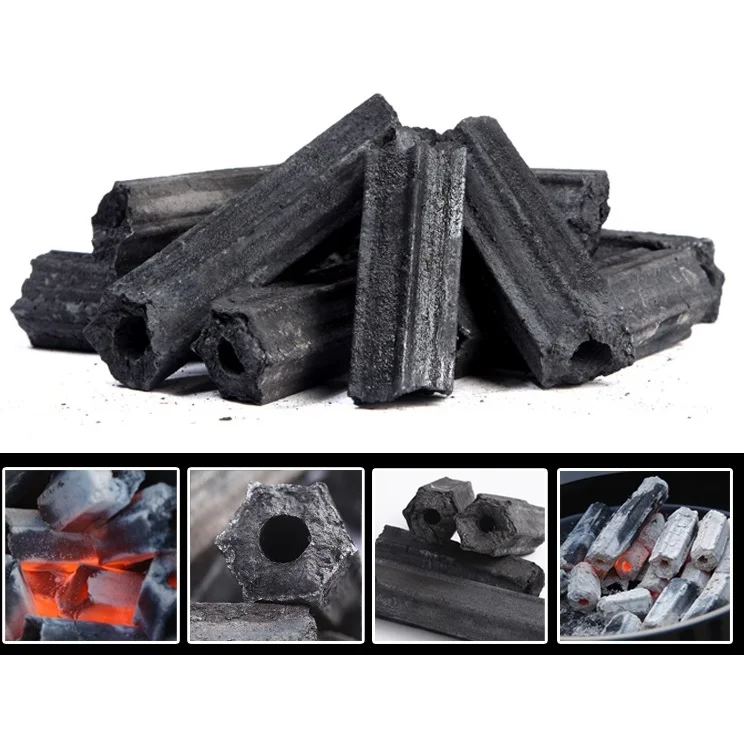 
No Fire Smokeless 7-40cm Hard Wood Briquette Black Sawdust Charcoal For Barbecue (BBQ) and Warm 