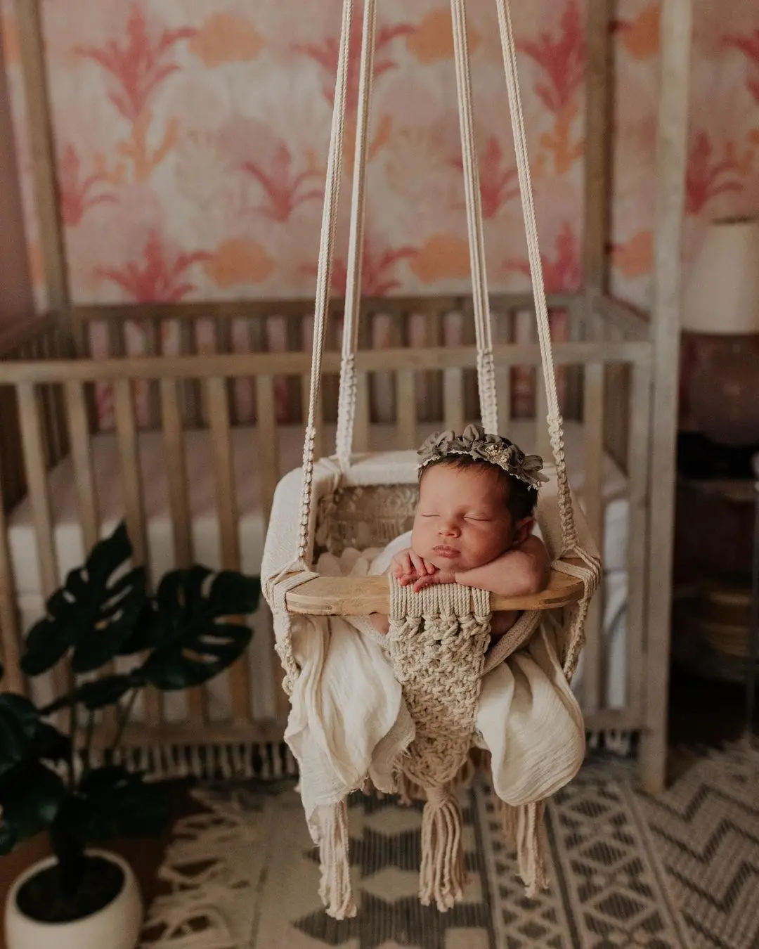 Macrame Baby Swing Chair | Homemade Hanging Baby Swing Chair,