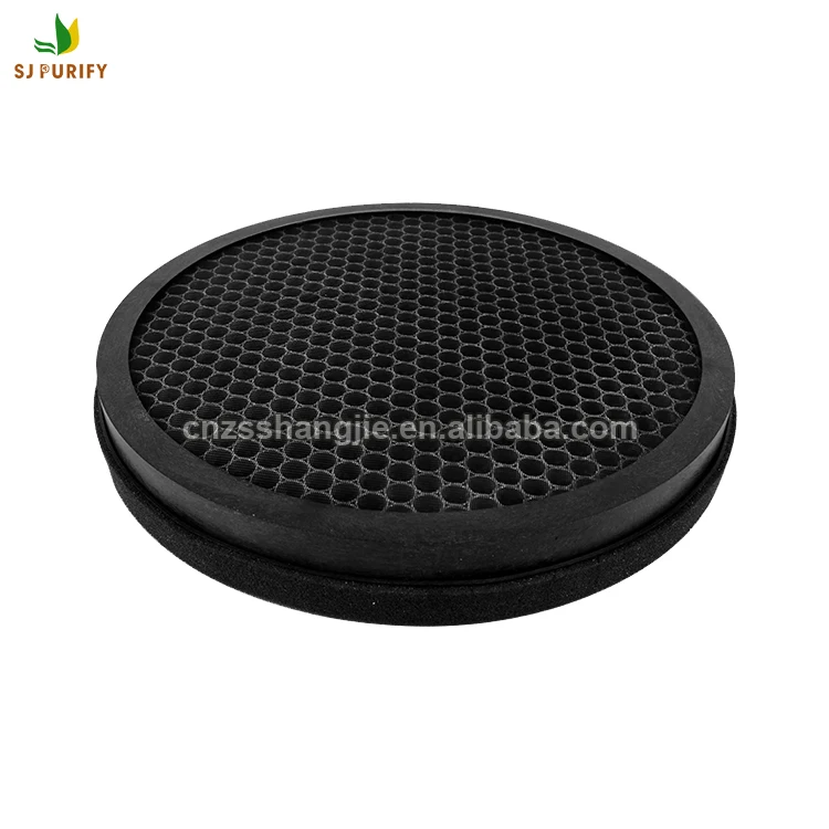 Customized high performance air purifier round activated carbon hepa filter