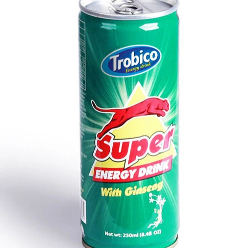 Canned Energy Drink with Cherry Flavor Trobico Beverage OEM Label Caffeine Bottle KOSHER Power Style Packing Packaging Gap Fat