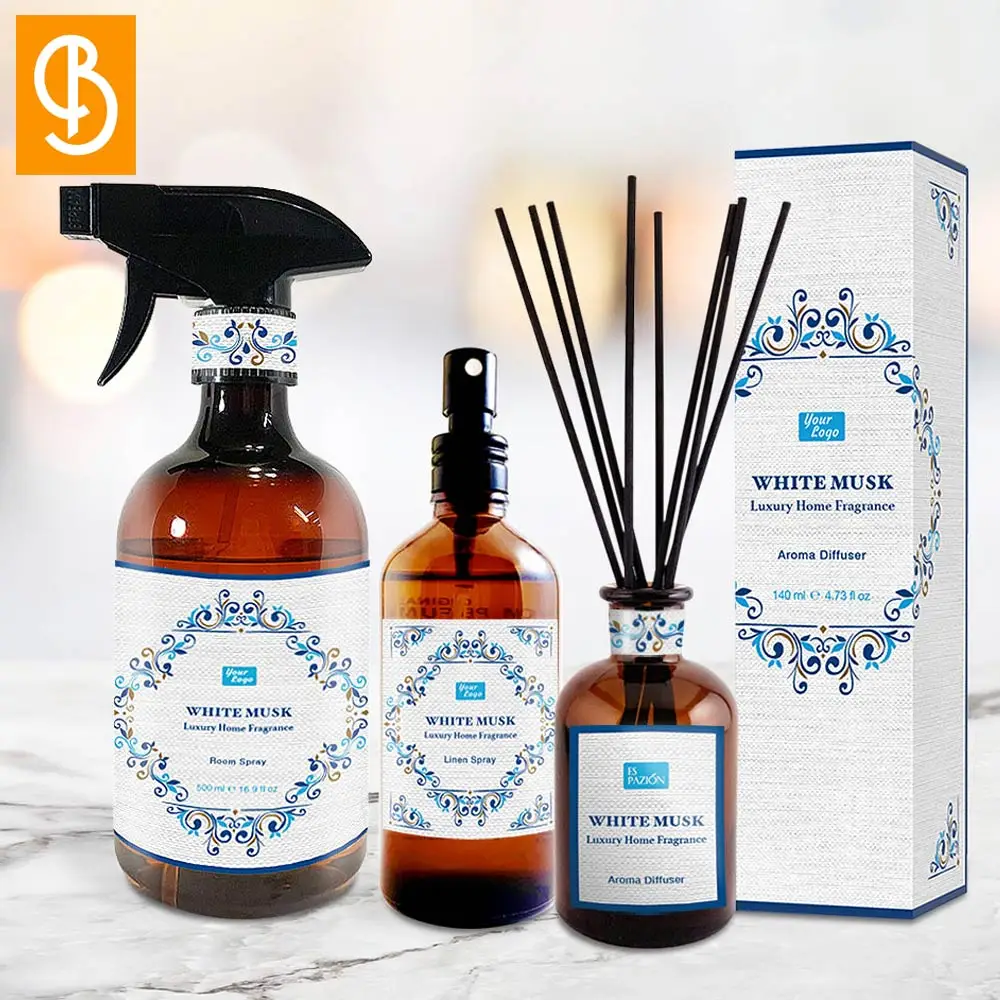 
Luxury Home Fragrance Black Reed Diffuser Room Spray Air Freshener Custom Scents Fragrance 