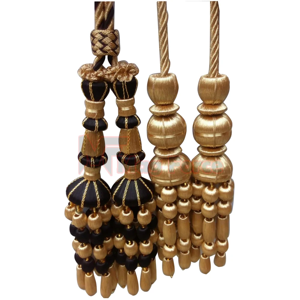 Best Quality Gold Bullion Borlas Gold Decorative Borlas In Different Colors Made in Pakistan