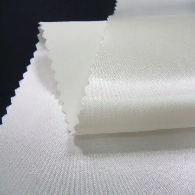 LCL009 Taiwan 96.6 Polyester 3.4 Spandex Shiny Liquid Look Charmeuse Satin Fabric Stretch