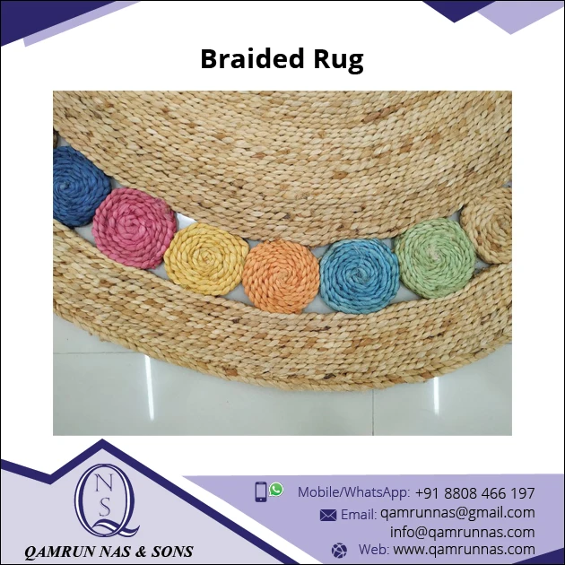 Extensive Range of Colorful Jute Braided Rug in Different Designs  Jute Rug in multiple color
