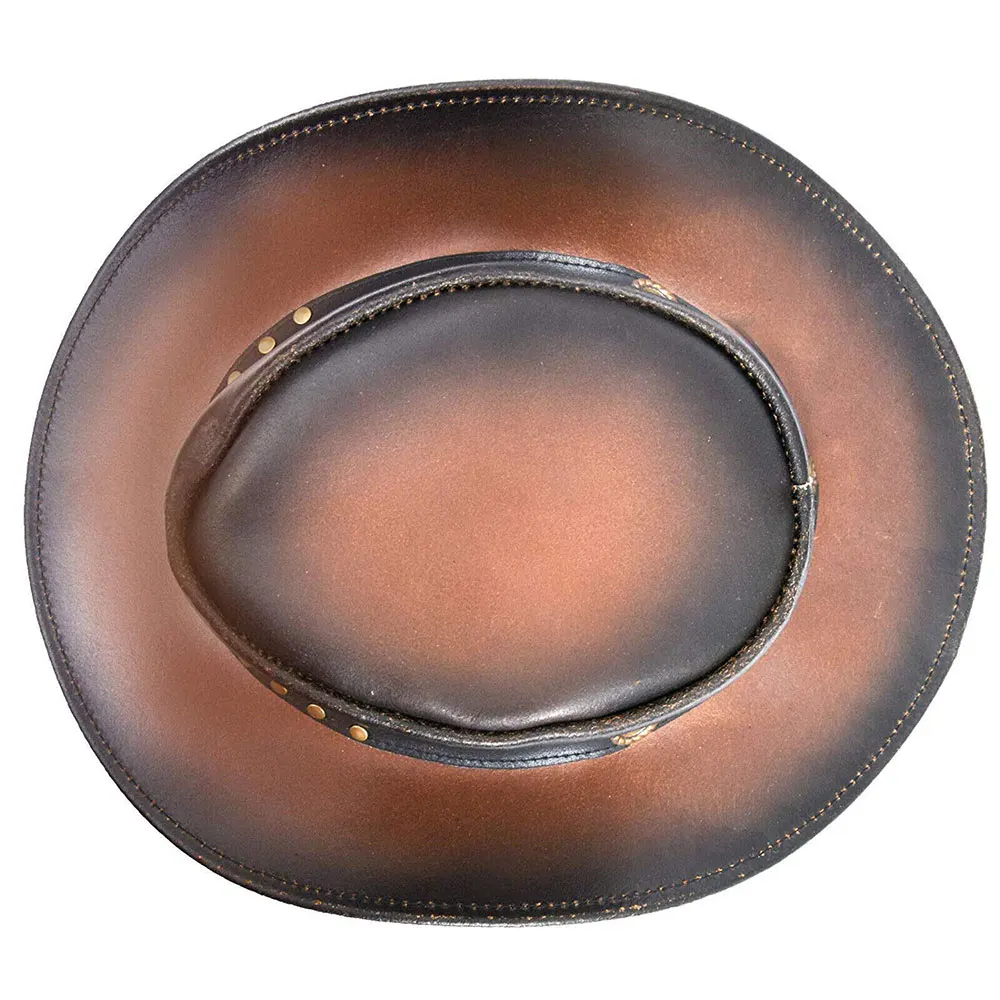 New 2020 Western Style Cowboy Outback Real Leather Bush Hat In Bulk Production OEM/ODM
