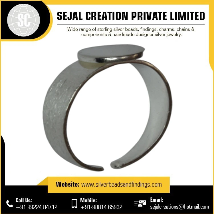 High Quality Customized Sterling Silver Jewelry Ring Findings Plated Craft for Best Market Price for Jewelry Making