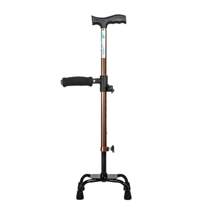 New Arrivals Patient Used Aluminum Underarm Portable Four Legs Crutches Price Aluminum Axillary