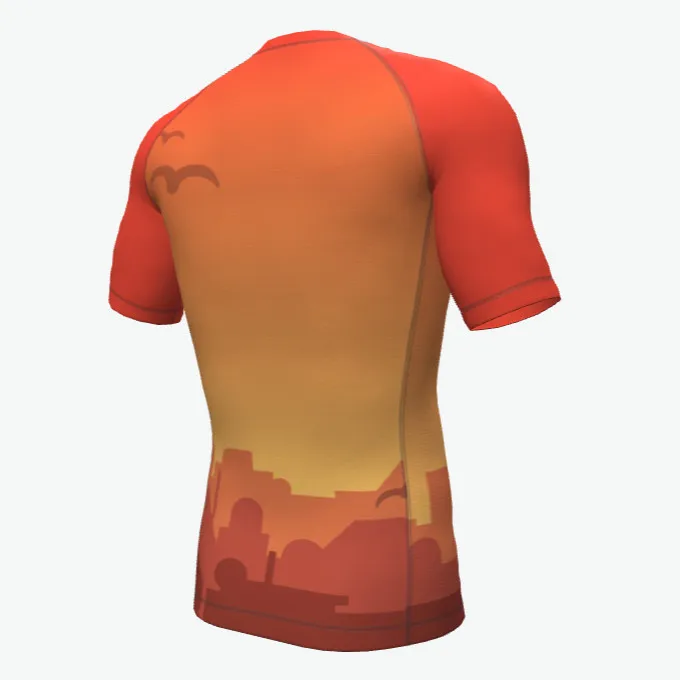 Оптовая продажа пустые сублимационные принты спортивные топы Для Mma серфинга фитнеса Rashguard