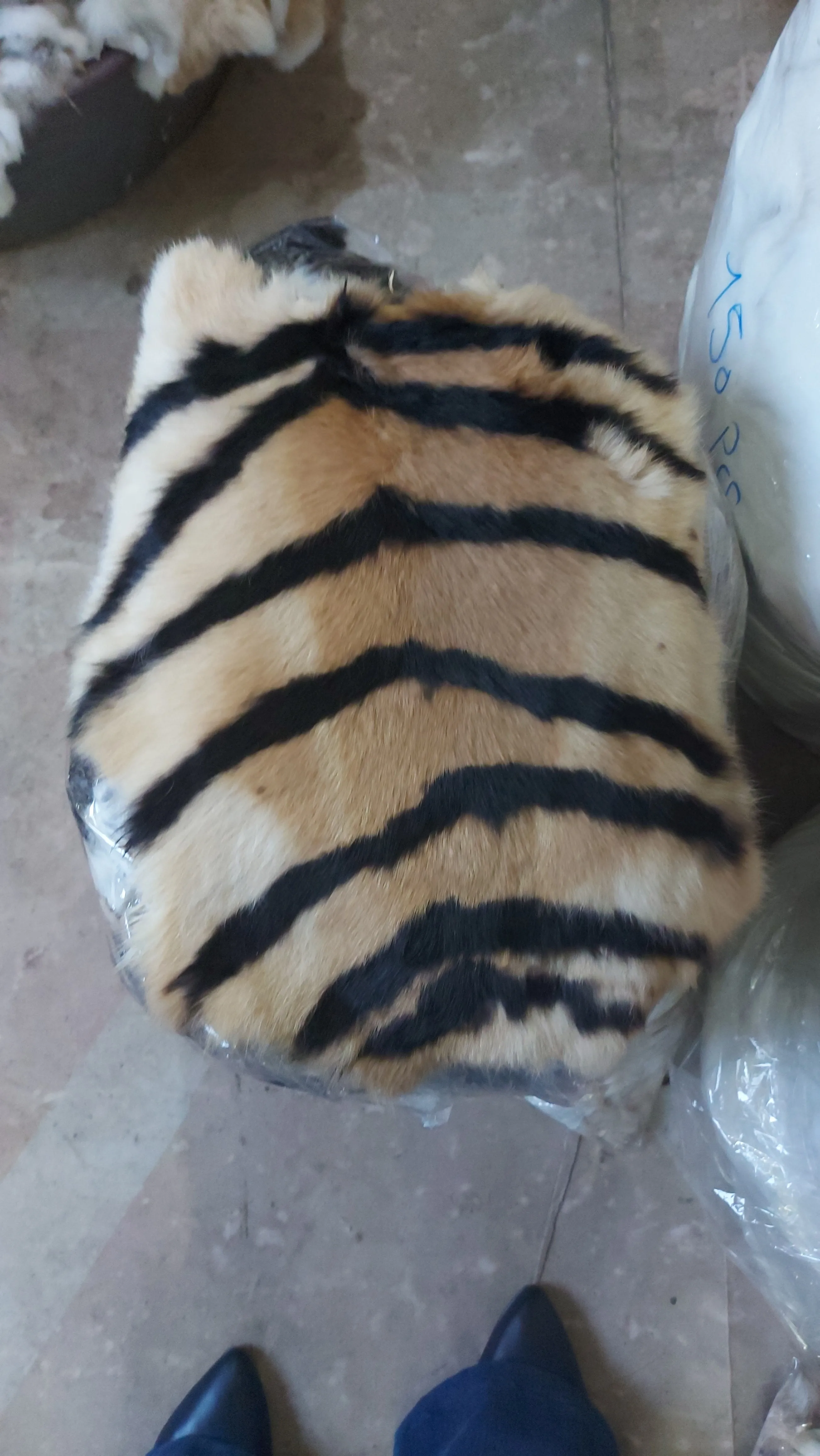 Leopard Pattern Rabbit Fur Rug