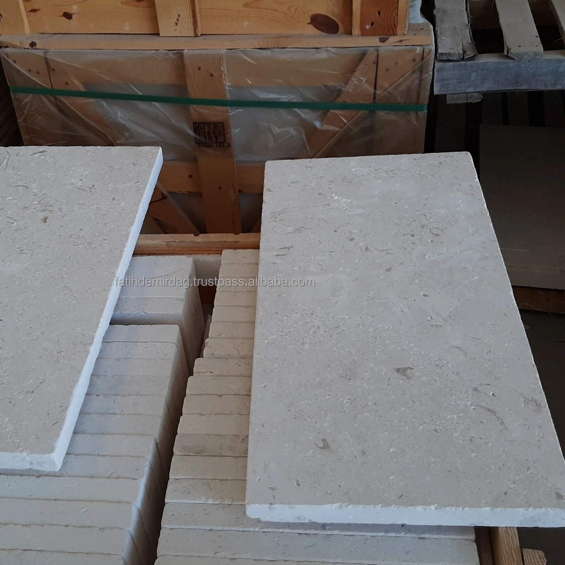 Ракушка известняк-12 дюймов x 24 дюйма x 1,1/5 мм, поврежденная (2)