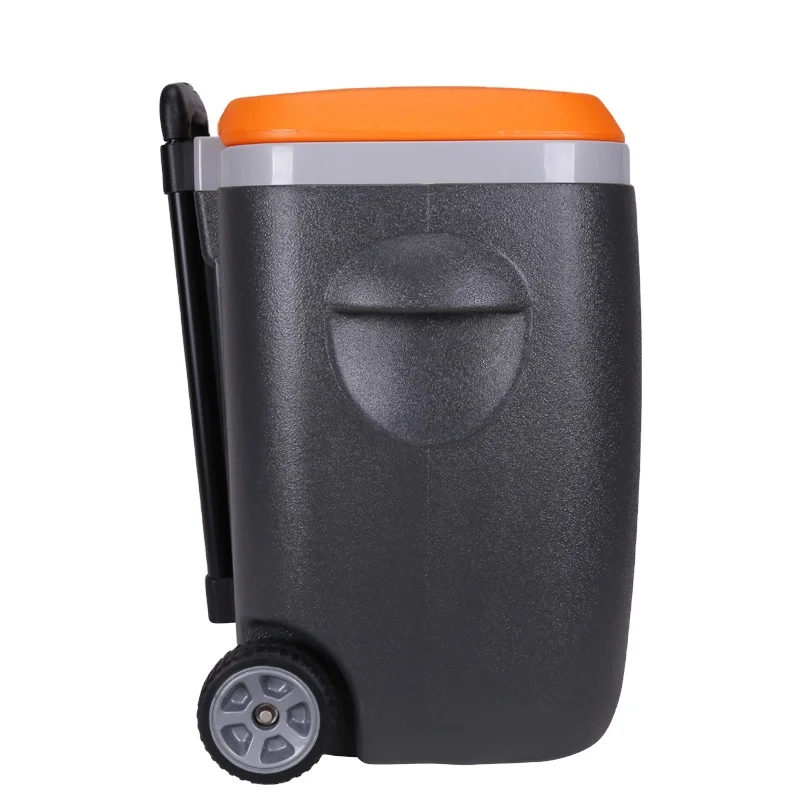 handle beer cans hot sale modern camping plastic OUTDOOR hiking beer trolley cooler box portable camping cool box ice workmen