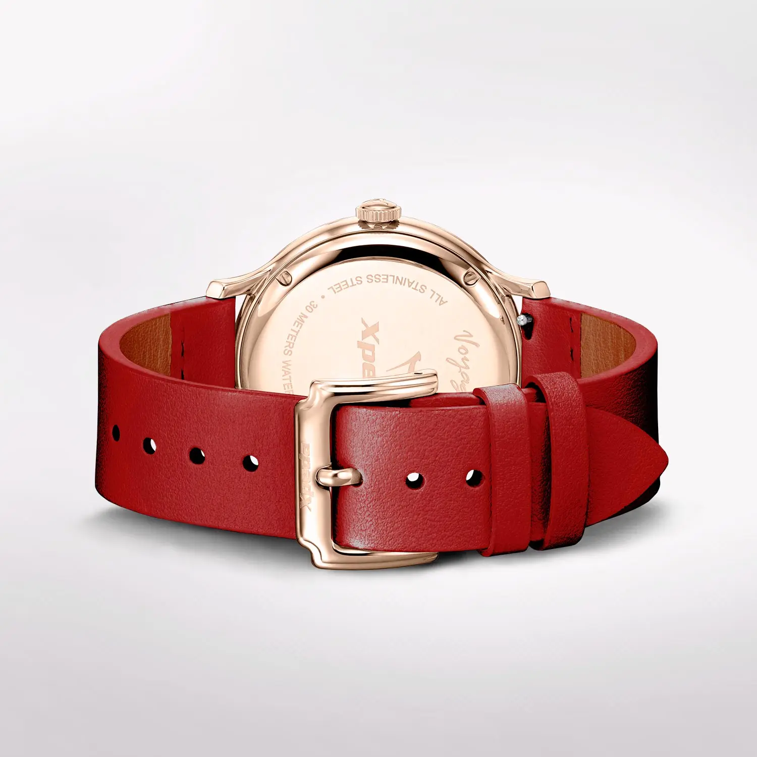 TIMEBOX TC809E Customize low MOQ women luxury rose quartz watch dial leather wrist watch custom watch case stainless steel 316l