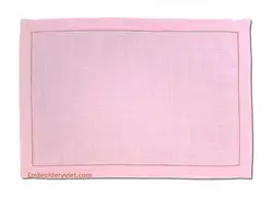 Hand embroidery placemat 100%cotton or linen fabric, size 35x50 cm