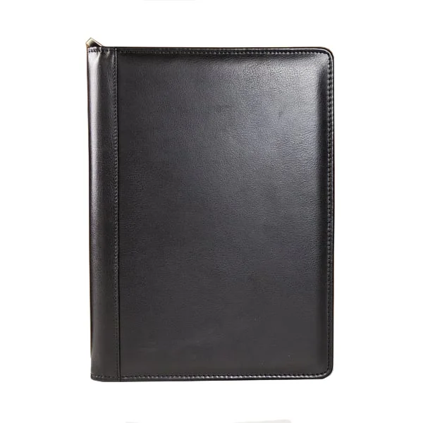 Certificate Folder Gold Logo Printing Custom PU Leather Nice OEM Customized Style Packing School Office Pcs Conference Folder