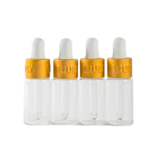 5ml Mini Promotional essential oil glass dropper vial with metal dropper  5ml skincare serum oil glass dropper vials