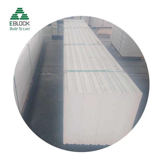 Low cost prefab house materials insulated 75mm aac roof wall panel