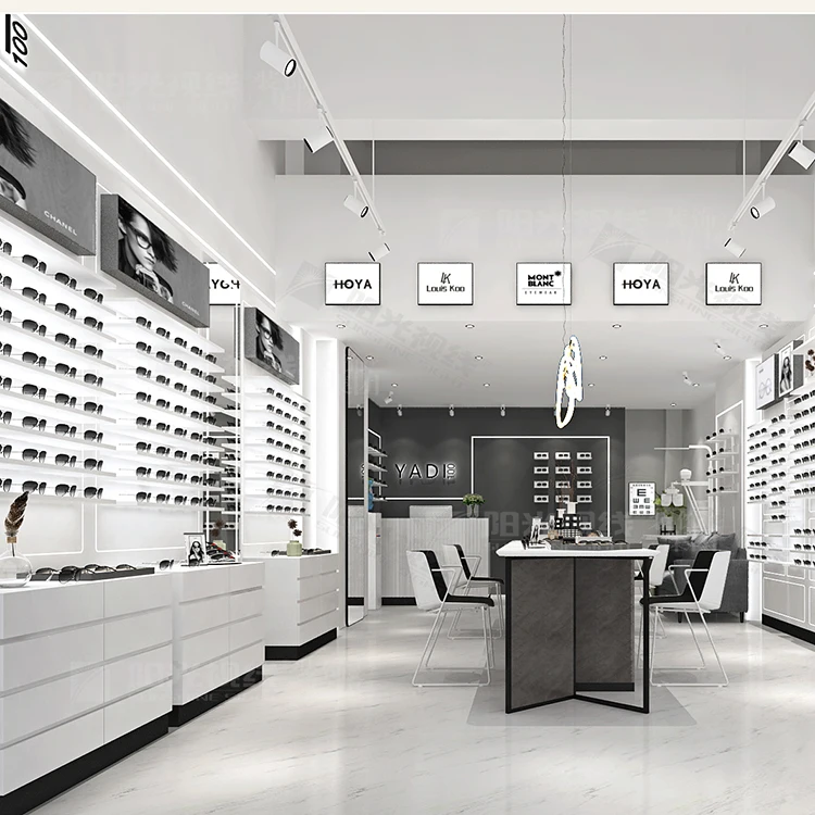 Optical Shop Modern Glasses Counter Eyeglass Sunglasses Display Cabinet Showcase