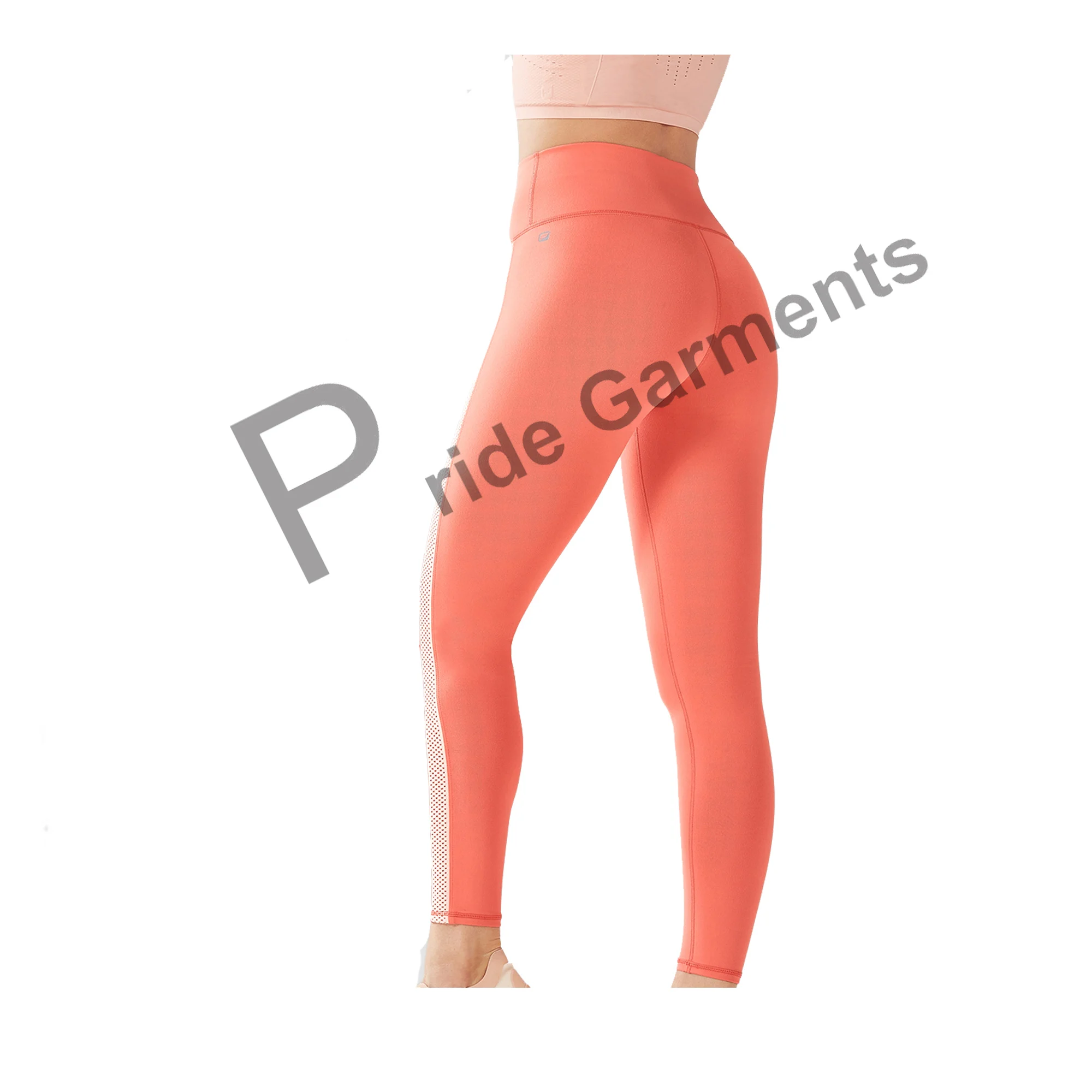 Yoga Grey-Blue Peach Pink Chevron Mesh Crop Legging Tight