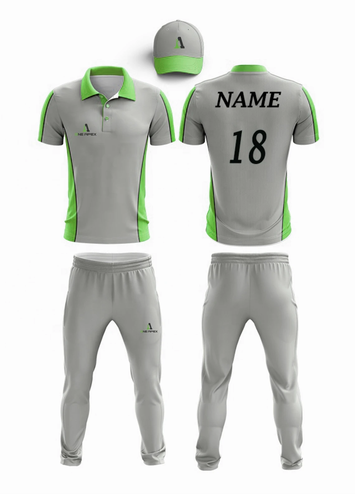Top Quality 100% polyester cricket team uniform with custom logo /jersey/pant for sale by one apex