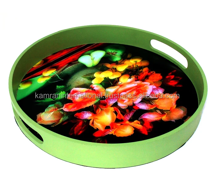 Hot Selling Mango Wooden Tray Home & Hotel Decorative Tray Wooden Serving Tray