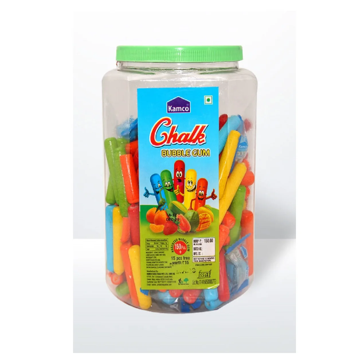 High Quality Chalk Bubble Gum Kamco Assorted Chalk Bubble Gum and Export Quality Assorted Chalk Bubble Gum