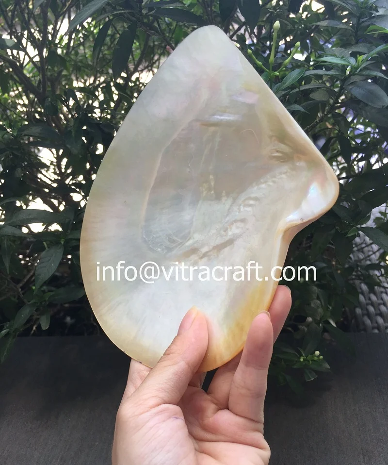 ELEGANT& ROYAL GOLD Pearl Plate , Mother Of Pearl Plate, Caviar Mop Dish.Made entirely from natural mussel shells