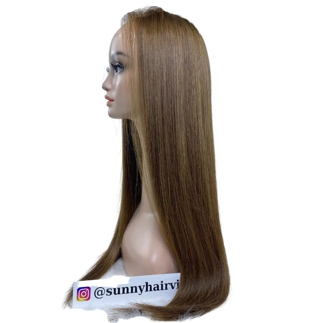 Long Thick Bone Straight Color Brown Wig Various Lengths From High Quality Vietnam Wig Manufacturer