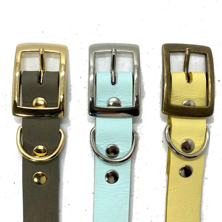 Free Sample Full Grain Good Design Strong Durable Real Cow Leather Pet collar