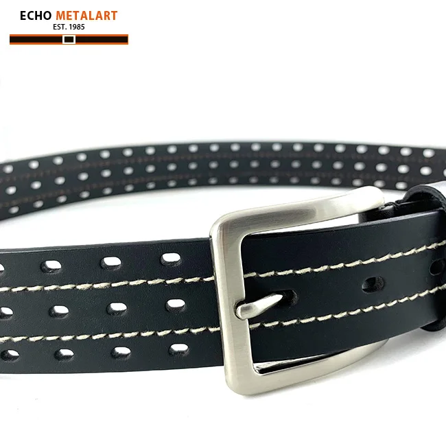 black 35mm stylish belt with genuine ladies belts