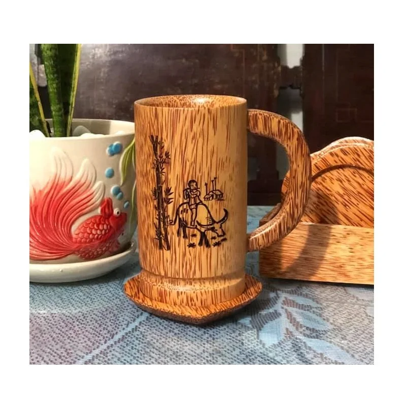 Vintage Coconut Handicraft Teapot for Storage Tea Coffee Home Garden Kitchenware in Stocked (Ms.Sandy 84587176063)