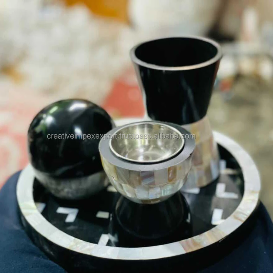  Роскошный Стильный Уникальный Набор подносов ручной работы из перламутра и смолы коробка для цветочных Горшков благовоний горшок цветов с горелкой