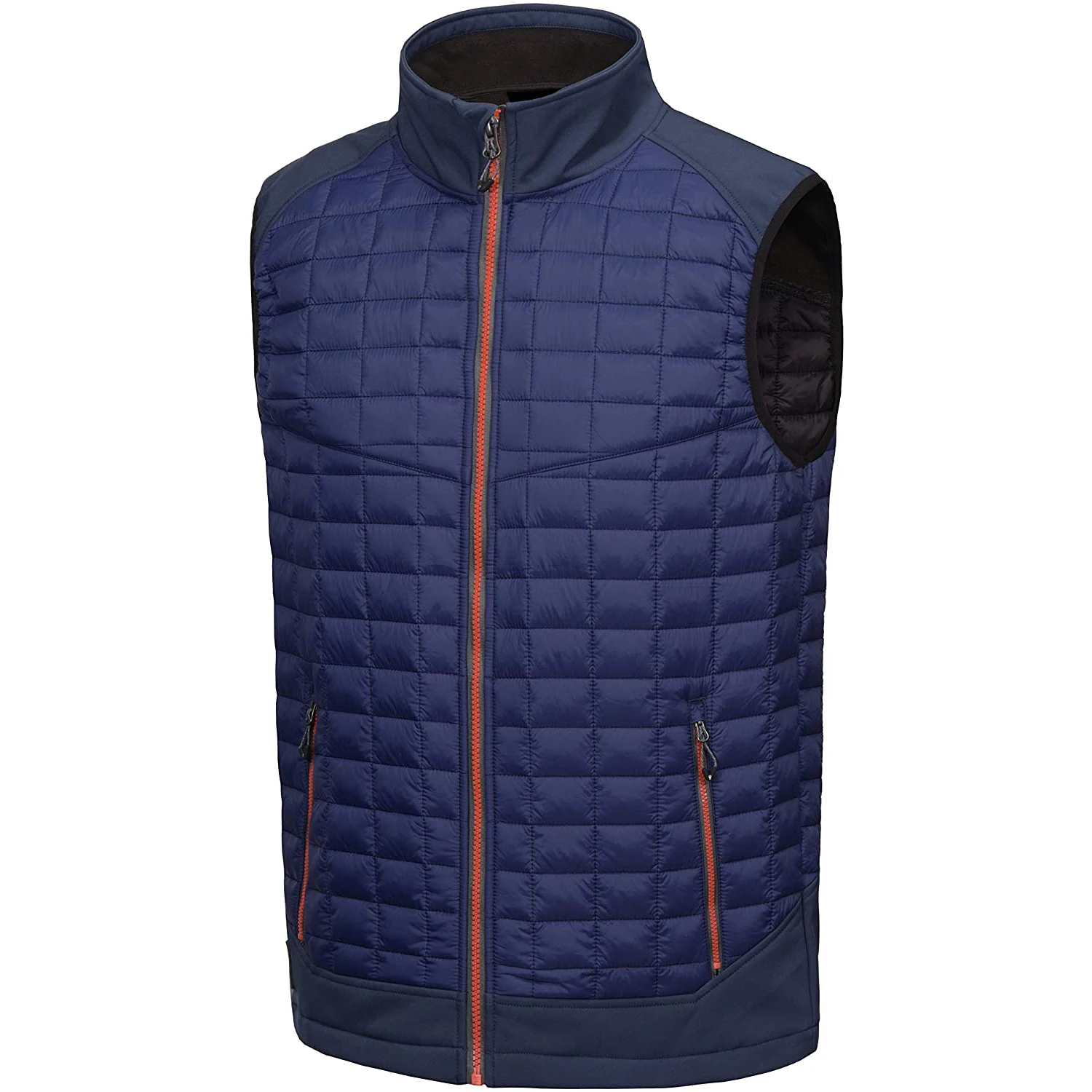 Жилет куртка без рукавов приталенный зимний тянущийся мужской жилет жилет-пуховик