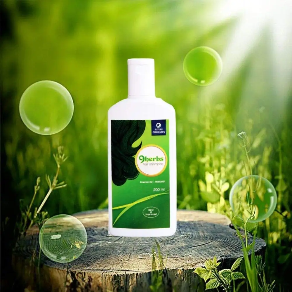 Best Quality 100% Organic With 9 Herbs Shampoo Traditional Combination of Desi Cow Product and Indian Herbs For Hair