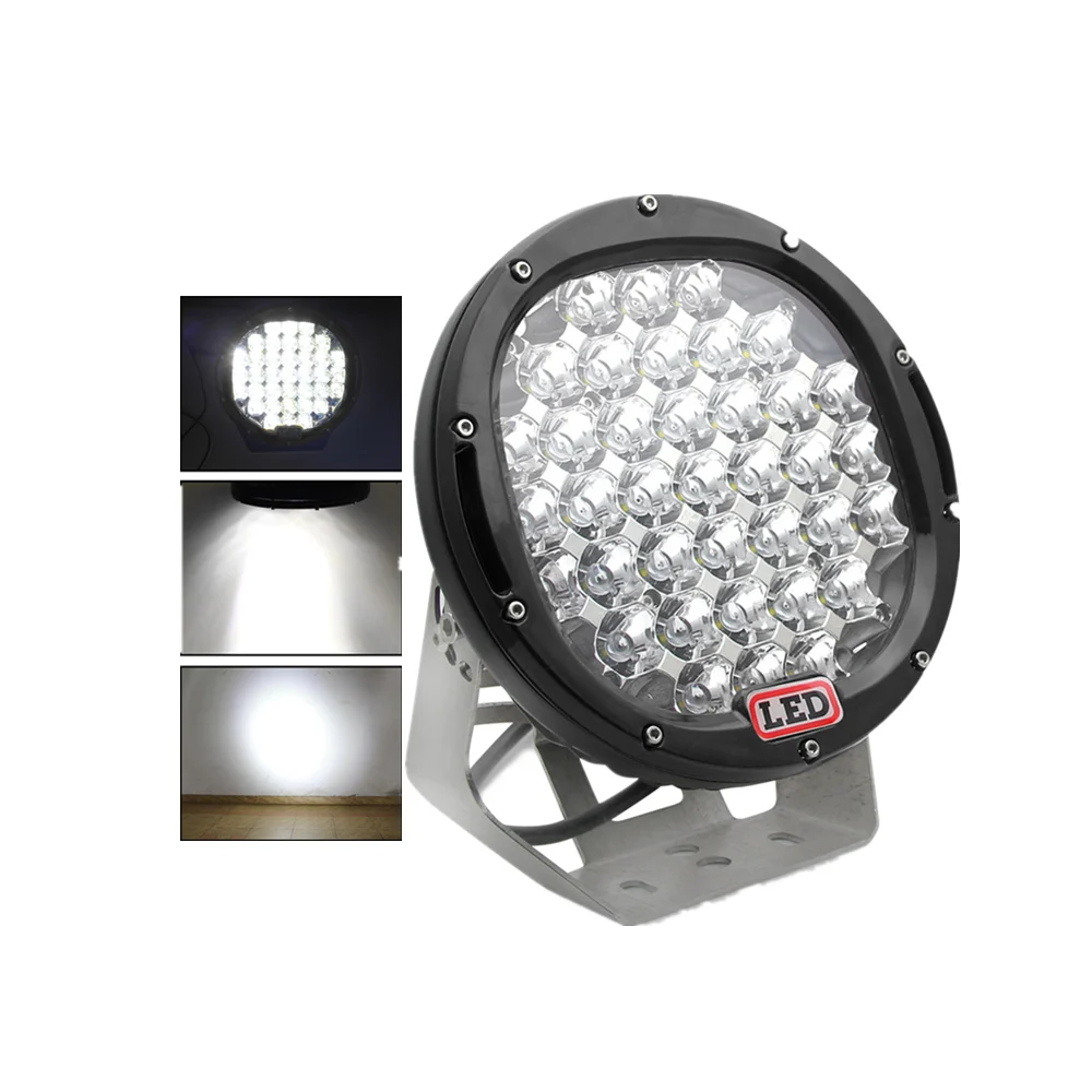 Factory manufacturer led semi truck lights 185w e-mark led driving lights round car accessories for 4x4