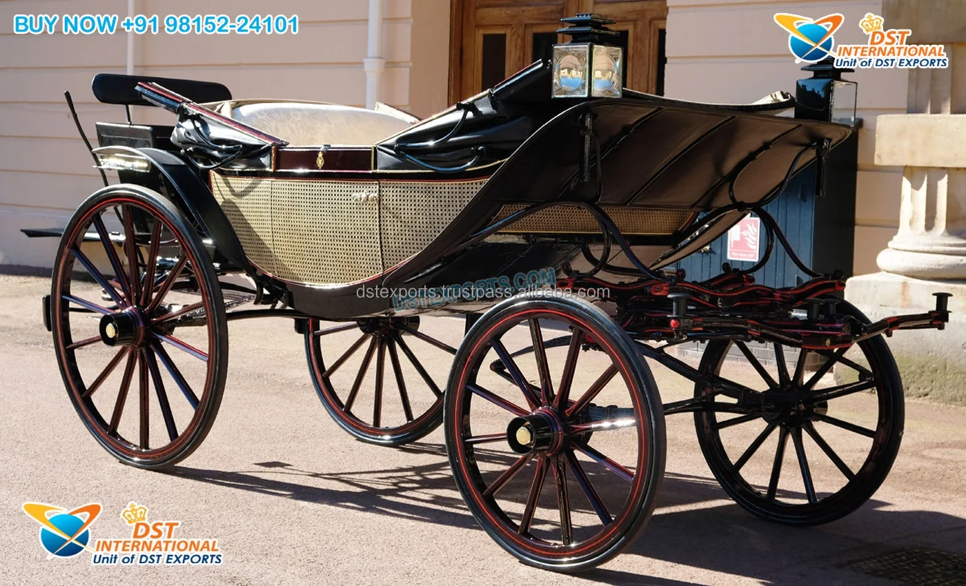 White Horse Drawn Luxury Limousine Carriage Stylish Touring Purpose Limousine Horse Carriage Horse Drawn VIP Carriage