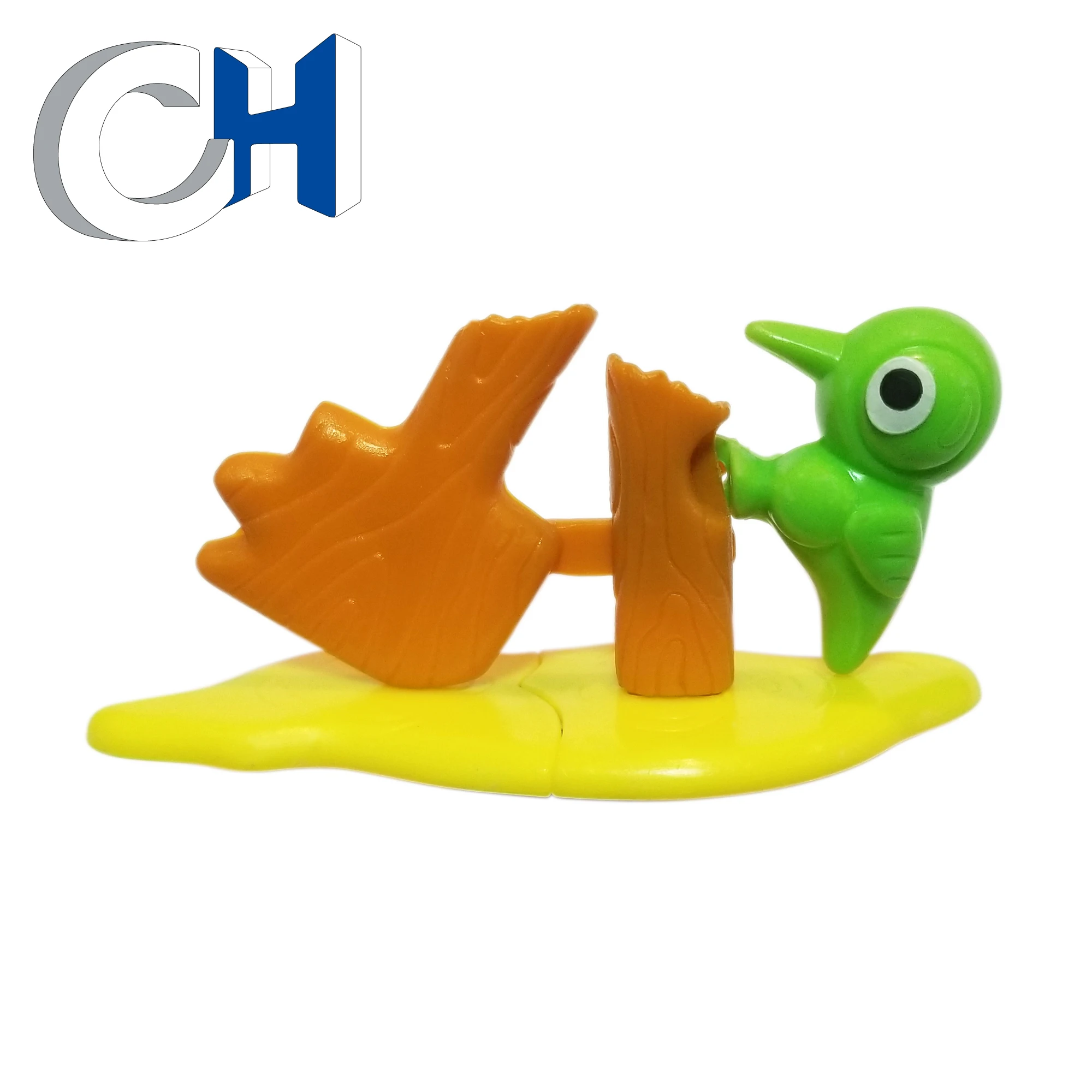 Wholesale Funny red Plastic hippo animal egg toys capsule